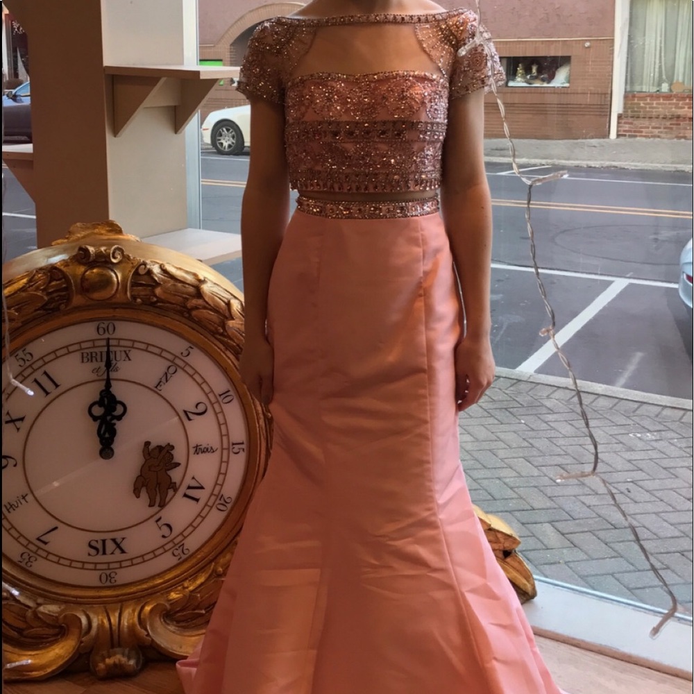 Sherri Hill two piece pink prom dress💓
